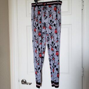 Disney Mickey Mouse Soft Gray Pajama PJ Lounge Jogger Pants Unisex - Size Small